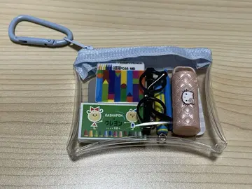 가챠 파우치 필통 학교 크레파스 크레용 키티