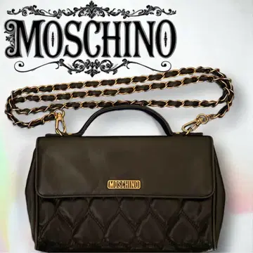 스테디셀러 모스키노 숄더백 가죽 체인 블랙 MOSCHINO