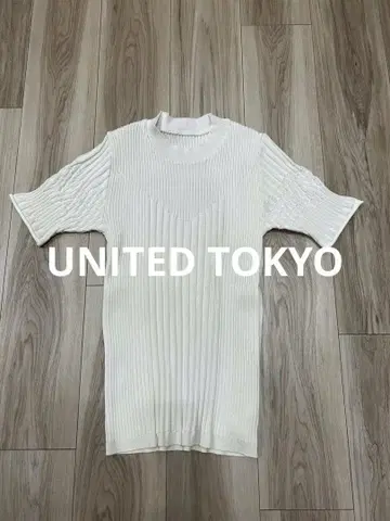 [일본제] UNITED TOKYO 리브 니트 풀오버 화이트 F