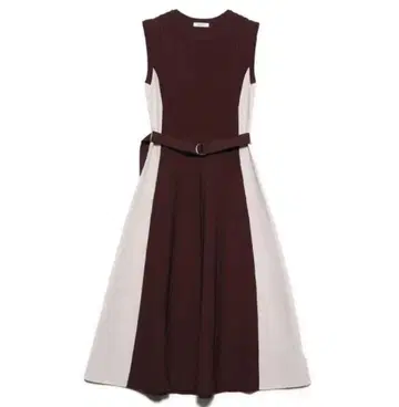 프레이 아이디 바이컬러 니트 원피스 프레이 아이디