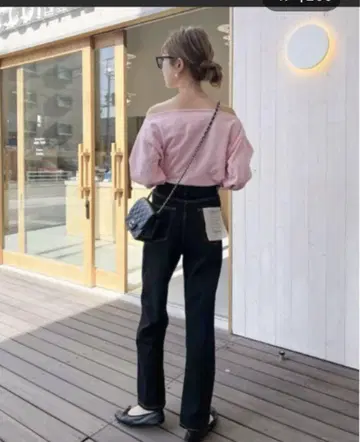 EPIMI E'PIMMY 플래셔 부착 오리지널 스트레이트 데님 블랙 M