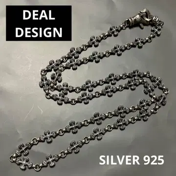 딜 디자인 릴리 크로스 목걸이 SILVER 925 체인