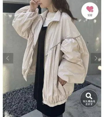 미사용품 mystic 벌룬 BIG 블루종 아이보리