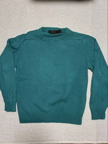 80s Eddie Bauer 터콰이즈 블루 크루넥 니트 L