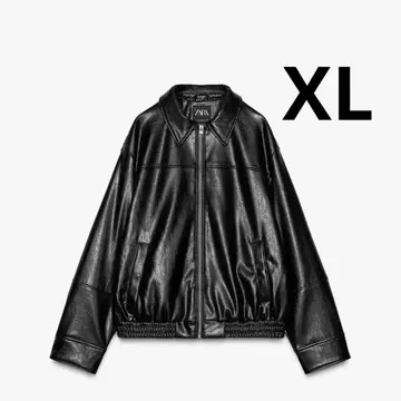 ZARA 인조 가죽 봄버 자켓
