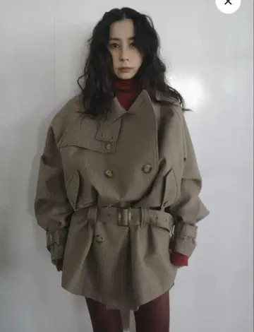 ameri vintage DADDY MIDI TRENCH COAT