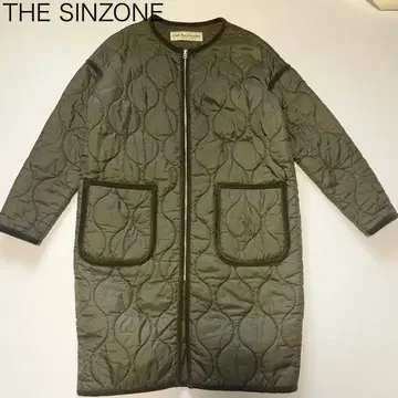 [ THE SHINZONE ] 롱 퀼팅 자켓 카키 F