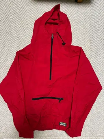 80~90s L.L.Bean 레드 풀오버 나일론 자켓