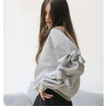 AMOMMA ribbon sleeve sweat