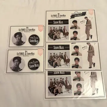 SnowMan 메구로 렌 1st Anniversary 캔 배치 씰 세트