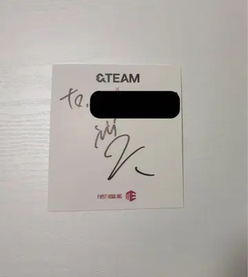 &TEAM 엔티엠 K 케이 사인회 친필 사인 ME