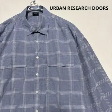 URBAN RESEARCH DOORS 체크 오버 셔츠