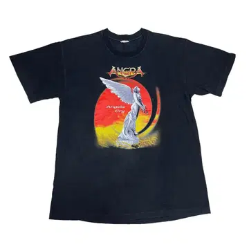 90s ANGRA Angels Cry 티셔츠 L 밴딩 Hanes