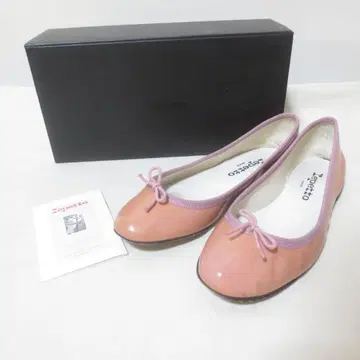 레페토 핑크 에나멜 플랫슈즈 펌프스 37 BY02