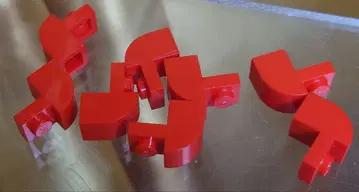 LEGO 정품 레드 커브 로프 8개