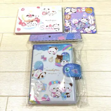 새상품 모찌모찌 판다 하늘 씰 바인더 메모장 플렉 스티커 3세트