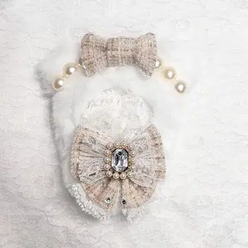 인형 옷 10cm~11cm 트위드 베이지 화이트