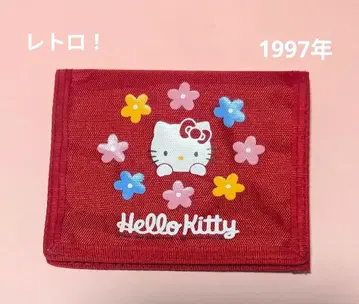 레트로! 헬로키티 2단 접이식 지갑 미사용 1997년