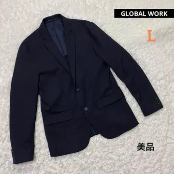 글로벌 워크 GLOBAL WORK 자켓 네이비 L 돌려입기