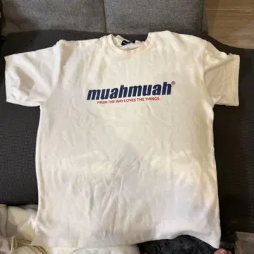 muahmuah 로고 프린트 T셔츠 화이트