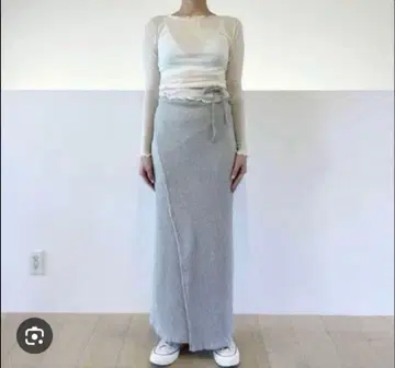 base range 그레이 랩스커트 s 사이즈