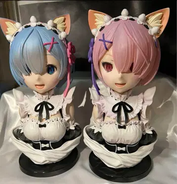 제일복권 리제로 렘 라무 고양이 귀 피규어 라스트원 세트