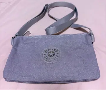 새상품급 키플링 다용도 수납 경량 나일론 숄더백 라메 가공