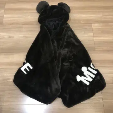 미키마우스 귀 달린 플리스 담요 4way 담요