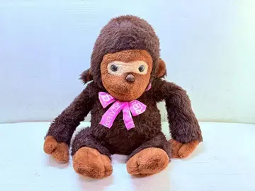 퍼스트사 봉제 인형 원숭이 레트로 리본 포함