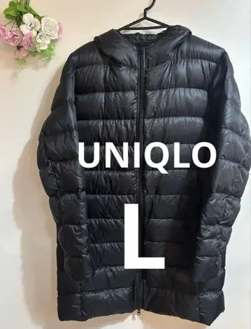 [새상품급] 유니클로 프리미엄 울트라 라이트 다운 코트 롱 후드티 L