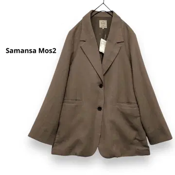 정가 7,590엔 Samansa Mos2 마 혼방 테일러드 자켓 린넨