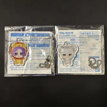 블루 록 SD 인형 사진 키링 애니멀 나기 레이오 2점 세트