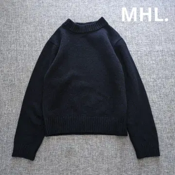 MHL 울 니트 모크넥 네이비 사이즈 2