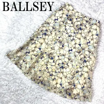 BALLSEY 보르지 플레어 스커트 올 패턴 베이지 계열 40 B7573