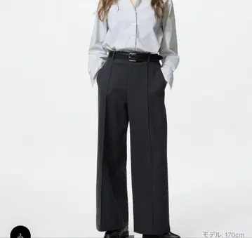 유니클로 브러쉬드 저지 와이드 팬츠
