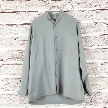 zr14 CLASSIC 밴드 카라 긴팔 셔츠 그레이 S