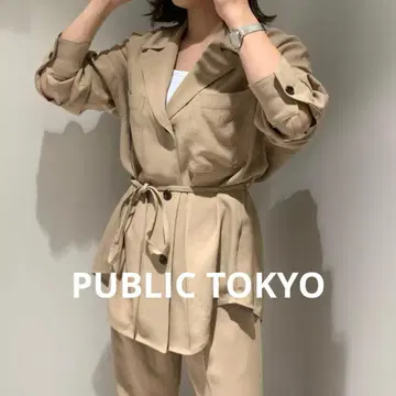 퍼블릭 도쿄 셔츠 자켓 라이트 아우터 베이지