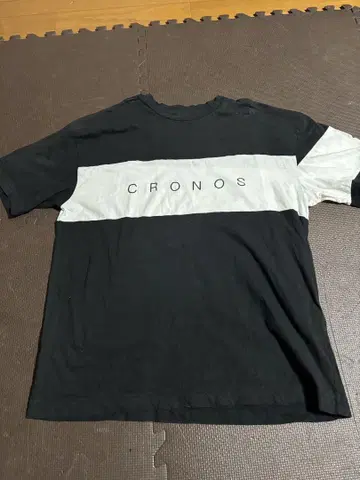 CRONOS 크로노스 T셔츠 블랙 화이트 스트라이프