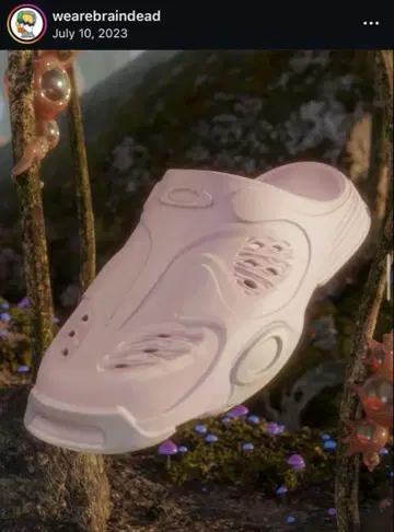 Braindead x Oakely 신발 가방 포함 샌들 핑크
