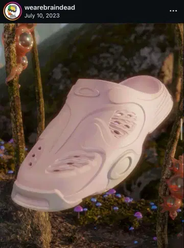 Braindead x Oakely 신발 가방 포함 샌들 핑크