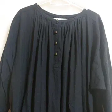 Cheer 삿포로 블랙 린넨 원피스 긴팔 린넨 100% M 사이즈