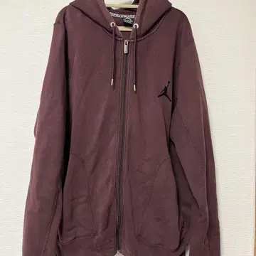 Jordan XL 버건디 풀 집업 후드티