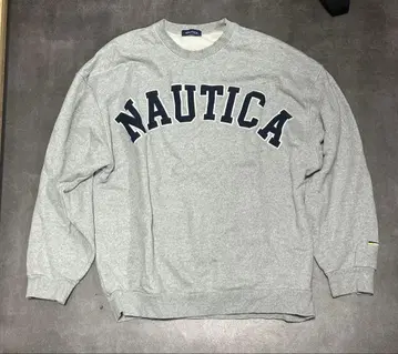 NAUTICA 그레이 크루넥 맨투맨