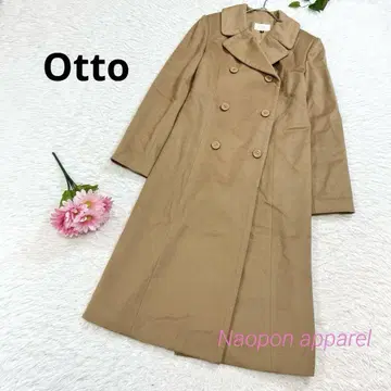Otto 캐시미어 혼방 롱 코트 더블 브레스트 M 카멜