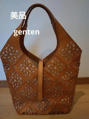 새상품급 genten 지속가능성 컷워크 토트백 (대)