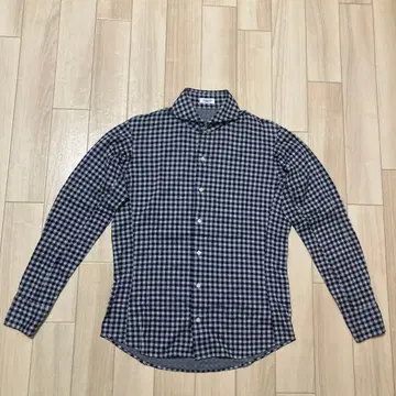INDUSTYLE TOKYO 플란넬 셔츠 깅엄 체크 컷어웨이 M