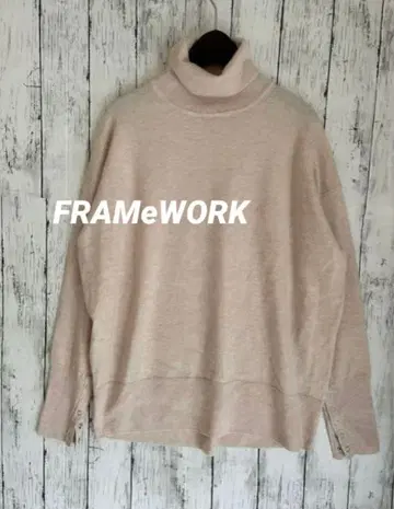 컨디션 최상 FRAMeWORK 하이 게이지 하이넥 니트 스웨터 얇은 소재