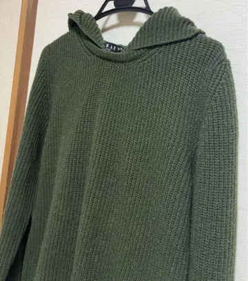 BAFY 카키 울 로게이지 니트 MADE IN ITALY