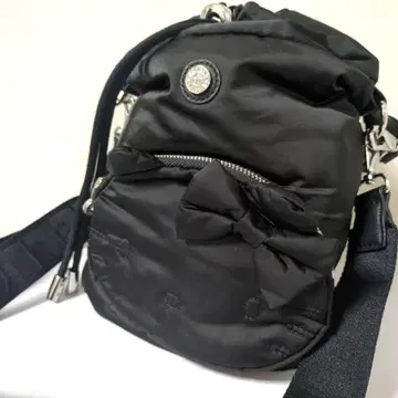 키플링 헬로키티 키티 블랙 나일론 핸드백 2way