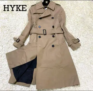 HYKE 베이지 트렌치코트 울 라이너 포함 S 사이즈